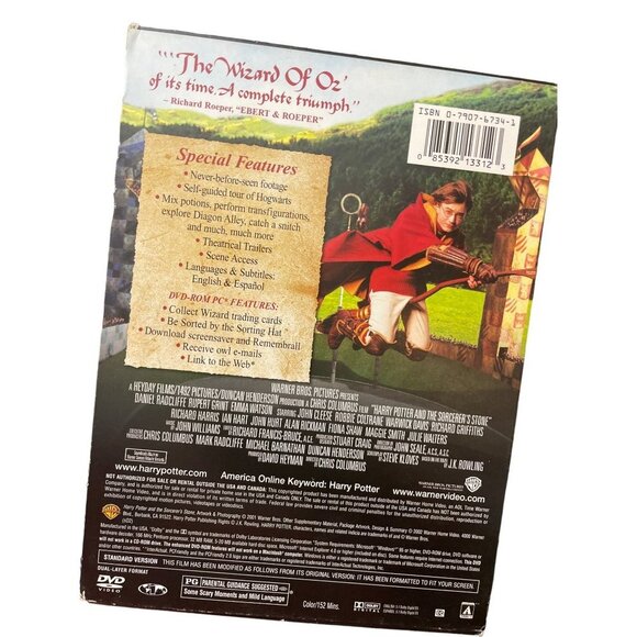 Harry Potter and the Sorcerers Stone DVD Movie - Picture 2 of 3